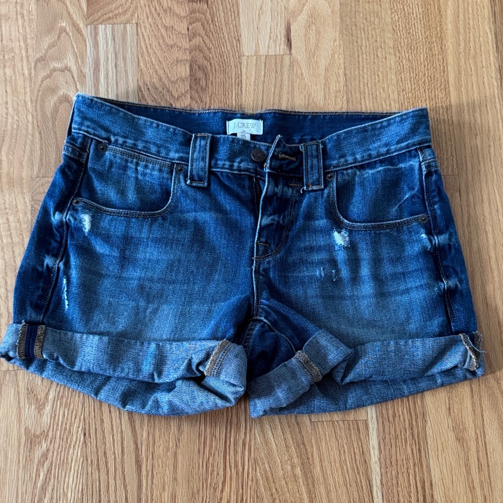 J. Crew Dark Blue Jean Shorts